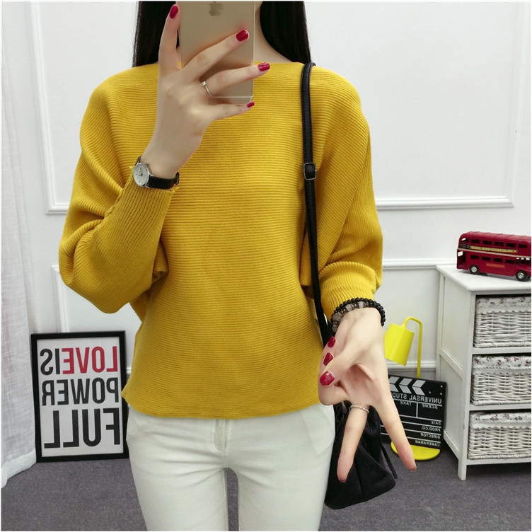 Áo Len Nữ Dáng Rộng Cổ Cao Tay Cánh Dơi Hàng Mới