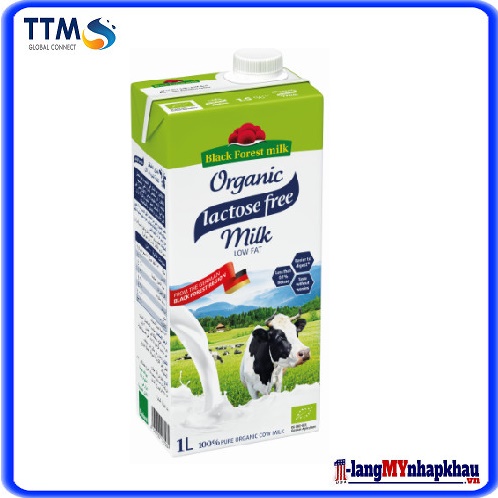 Sữa tươi hữu cơ không chứa lactose Black Forest Đức 1L