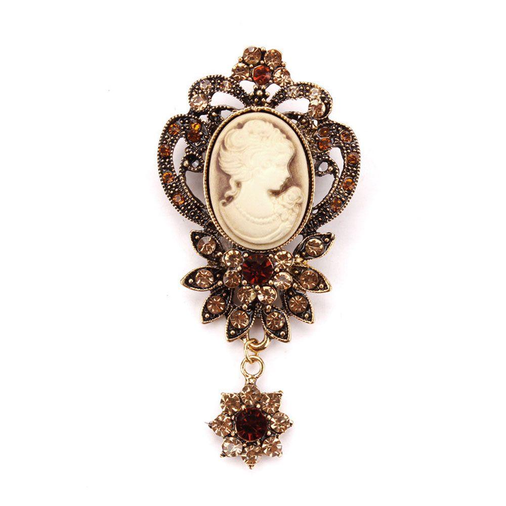 Trâm Cài Áo Phong Cách Hoàng Hậu Cameo Queen Boutonniere Cổ Điển Thanh Lịch|Trang Sức Vòng Cổ