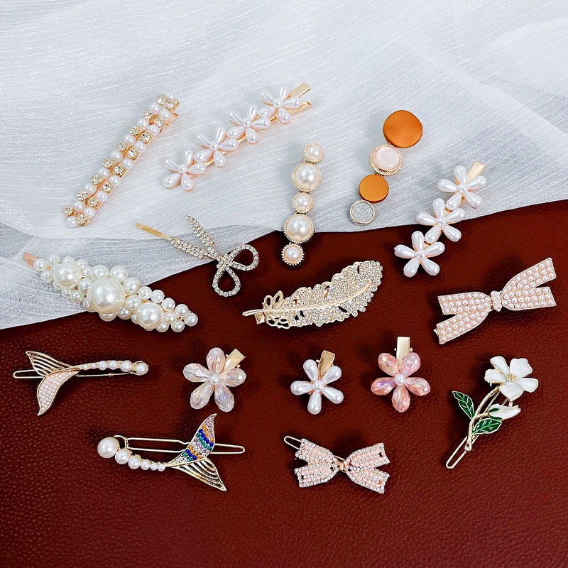 Bộ Kẹp Tóc Đính Ngọc Trai Thời Trang Hàn Quốc Dành Cho Nữ