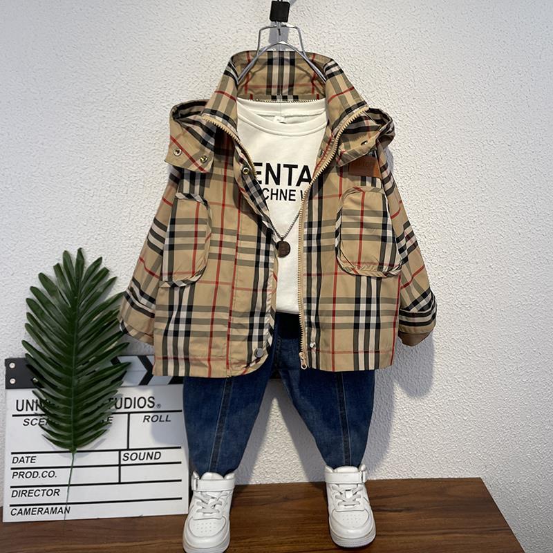 Áo Khoác Có Mũ Thiết Kế Mới Thời Trang Mùa Xuân Thu Dành Cho Bé Trai