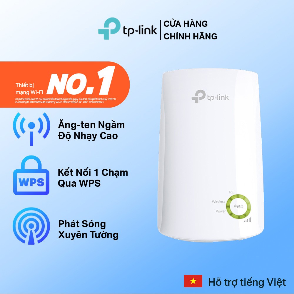 Bộ kích sóng WIFI TP-Link TL-WA854RE- Bộ Mở Rộng Wifi Chuẩn N 300Mbps - CHÍNH HÃNG