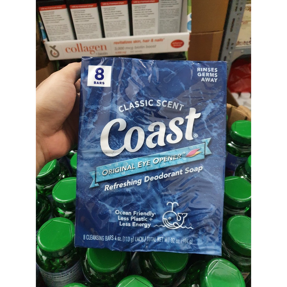 Xà bông Coast lốc 8 cục 113g của Mỹ