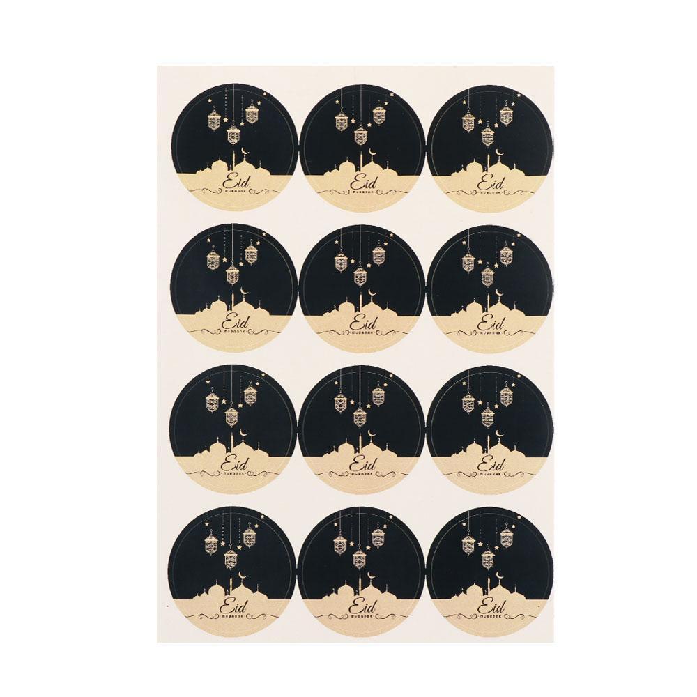 PISTA Set 60 / 45 Sticker Eid Mubarak Dán Trang Trí Bánh Quy Phong Cách Hồi Giáo
