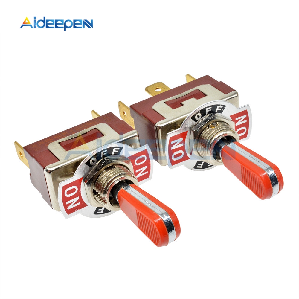 Công Tắc Đòn Bẩy E-Ten  1122 3 Chấu On-Off-On 50000x Lifes Màu Đỏ 250v 16a 29x14.6mm