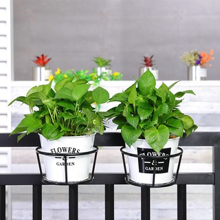Giỏ sắt treo hoa ban công