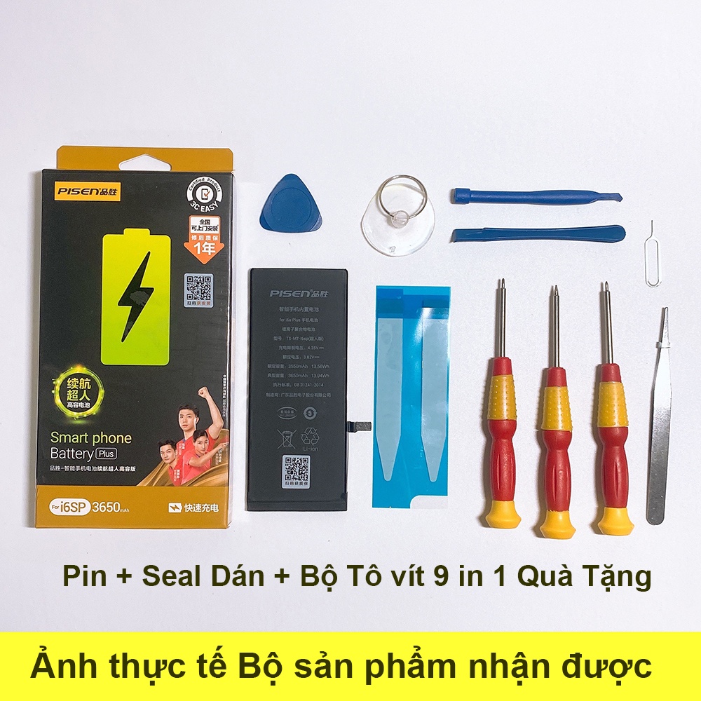 Pin IPhone PISEN dung lượng Siêu cao Siêu Trâu Iphone 6 6s 6Plus 6SPlus 7 7Plus 8 8Plus X Chính hãng 3C EASY