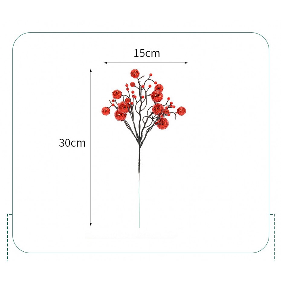 Trái berry giả trang trí cây thông giáng sinh