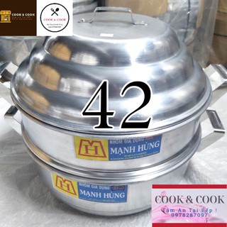 Xửng Hấp Nhôm Mạnh Hùng Size 30-60cm - Hấp bánh bao/ hải sản/rau củ