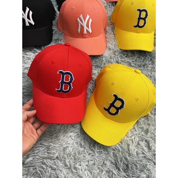 Mũ Lưỡi Trai 5 Màu Thêu Logo Phom Cứng Đen/Xanh/Vàng/Đỏ/Hồng