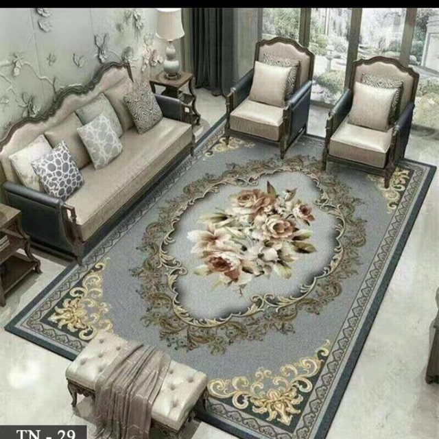 Thảm hoa trải sàn 3D phòng khách