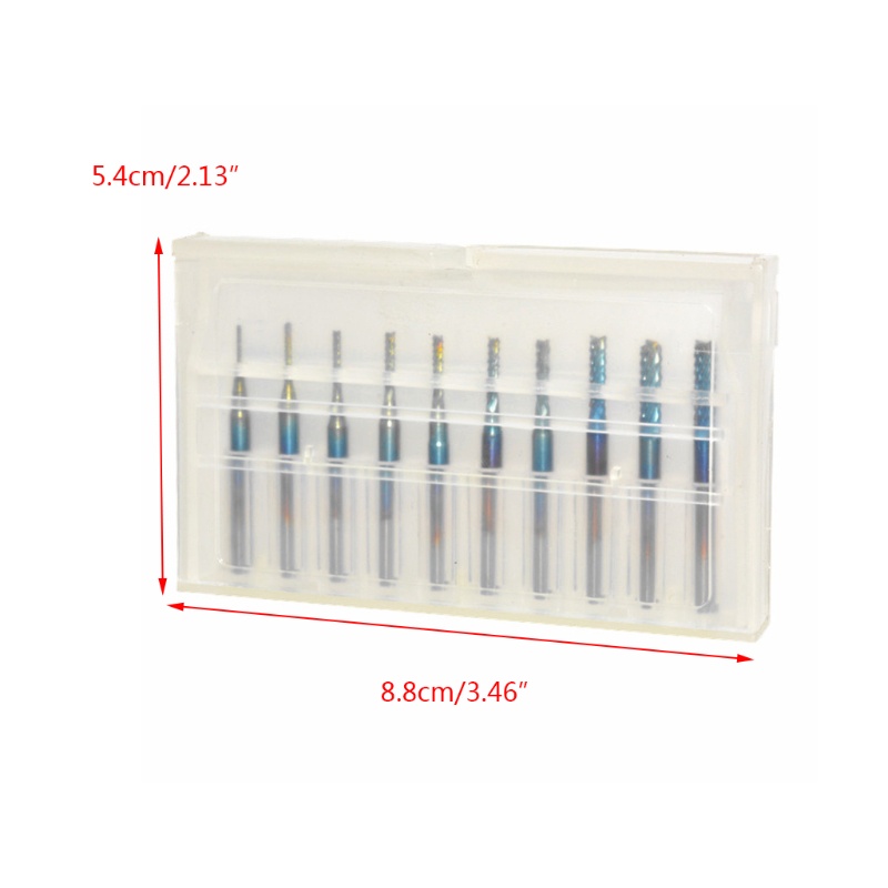 Mũi Phay CNC Màu Xanh Dương 0.8-3.175mm PCB
