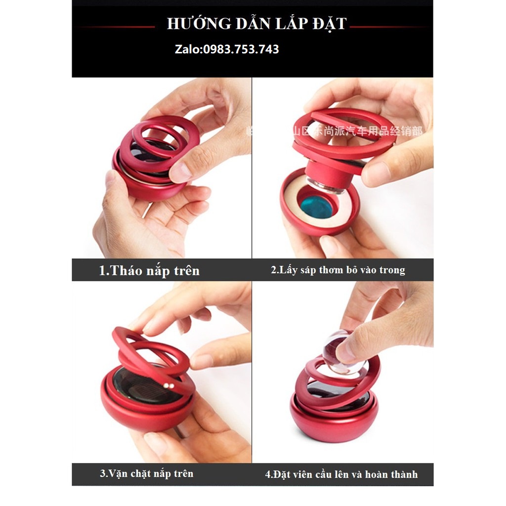Sáp Thơm Ô Tô Galaxy Kim Loại, Nước Hoa Khử Mùi Ô Tô chạy bằng năng lượng mặt trời, gắn taplo
