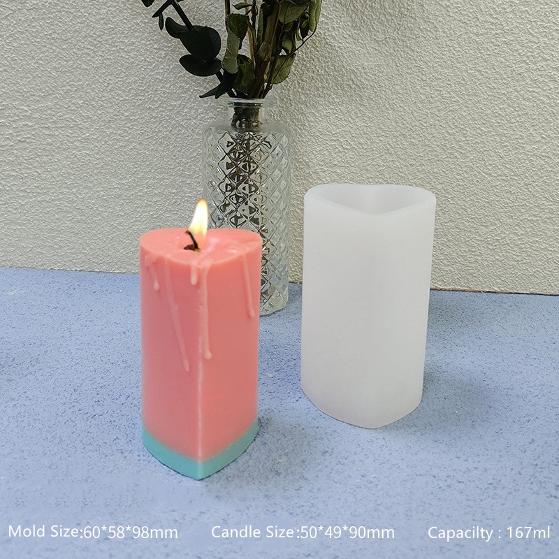 Khuôn Làm Nến / Xà Phòng Hình Trái Tim 3D Bằng Silicone