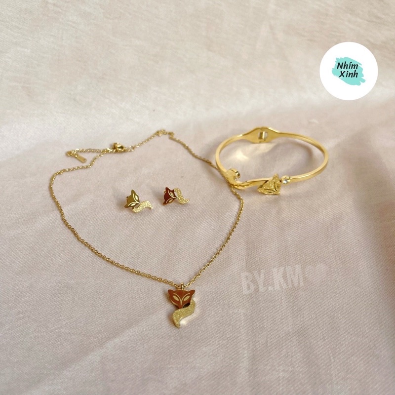 Dây chuyền hồ ly cho nữ titan không han dỉ