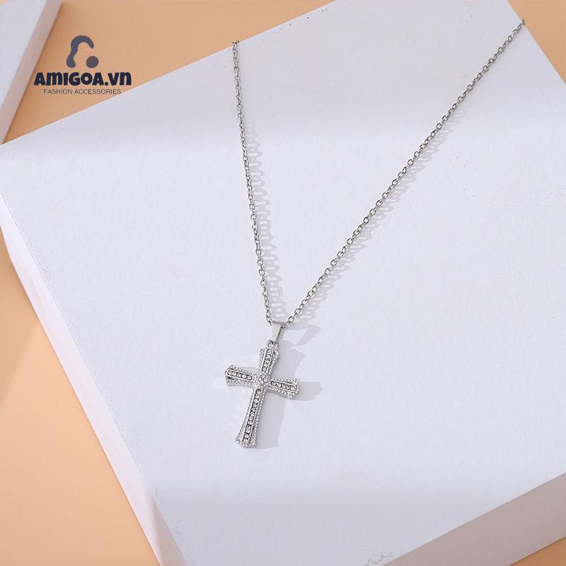 ✨✨Vòng cổ Dạng Chuỗi Xích Toàn Diện Đính Kim Cương Phong Cách Cổ Điển Sang Trọng Dành Cho Nam Nữ