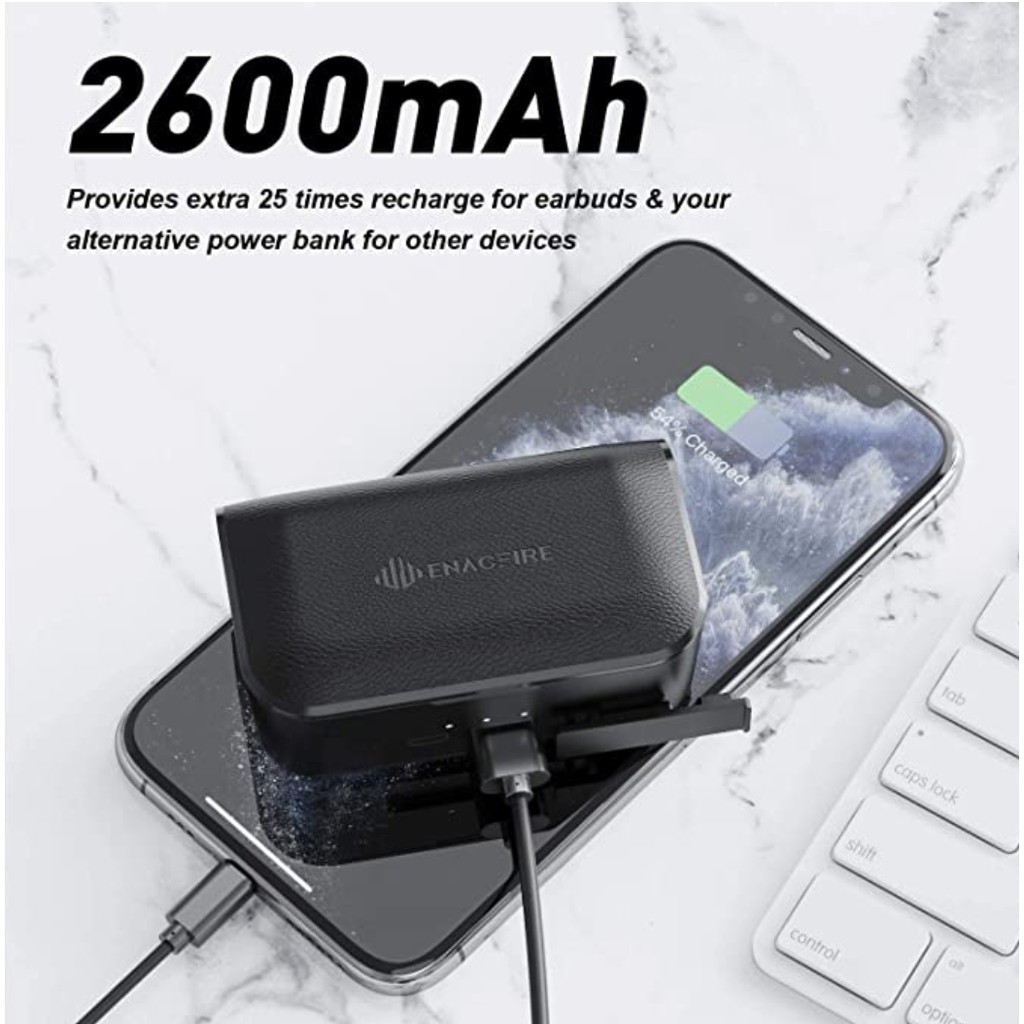 [Mã ELMS5 giảm 7% đơn 300K] [TOP AMAZON US] Tai Nghe True Wireless ENACFIRE F1 Kiêm Sạc Dự Phòng 2600mAh | BigBuy360 - bigbuy360.vn