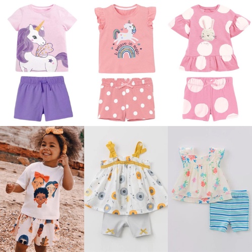 Bộ Hè Cotton Cho Bé Gái 2-7 Tuổi Mẫu Mới 2022 Mã 1 - Jumping Beans Official Store