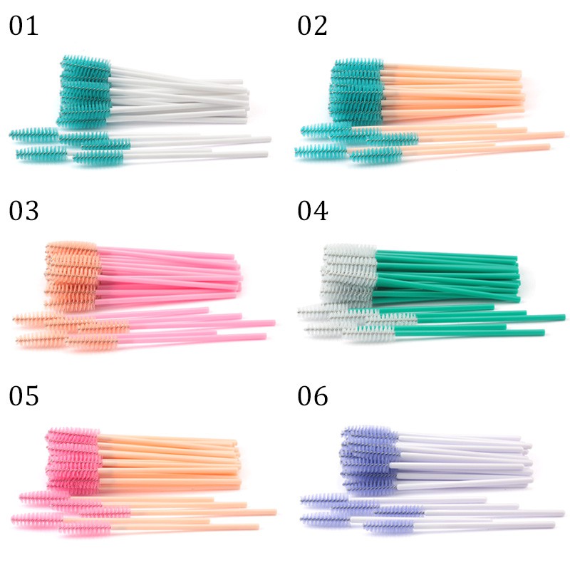 11màu sắc thiết bị chải lông mi một lần Mascara Stick Application