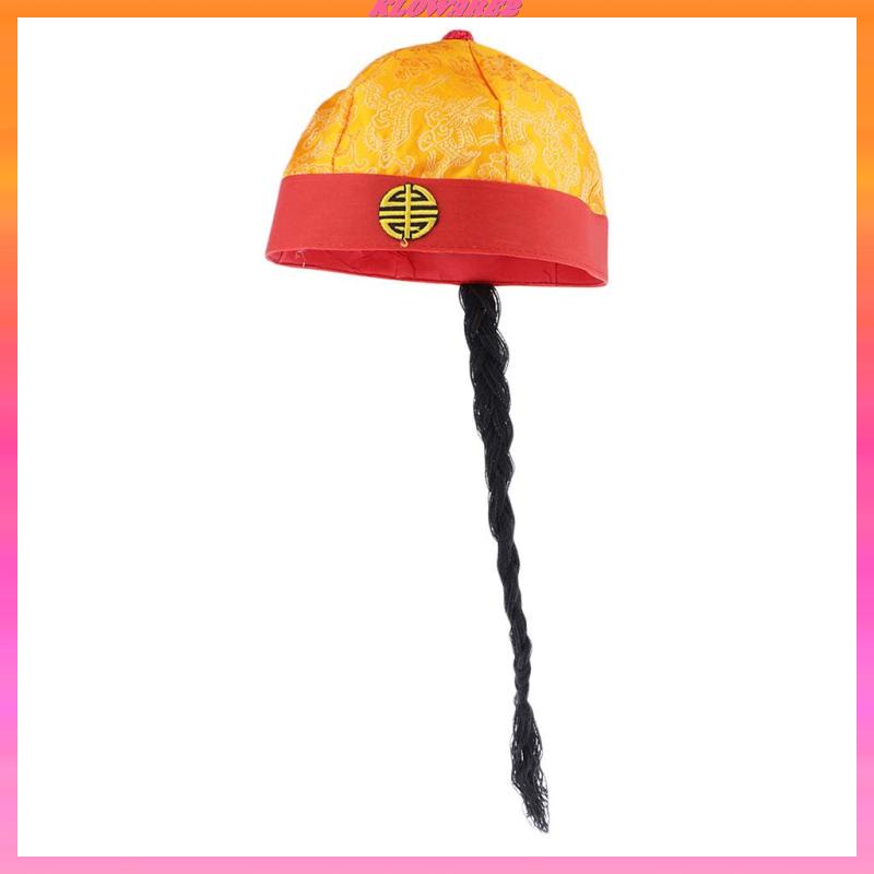 Mũ màu vàng phong cách hoàng đế Trung Quốc độc đáo cho bé