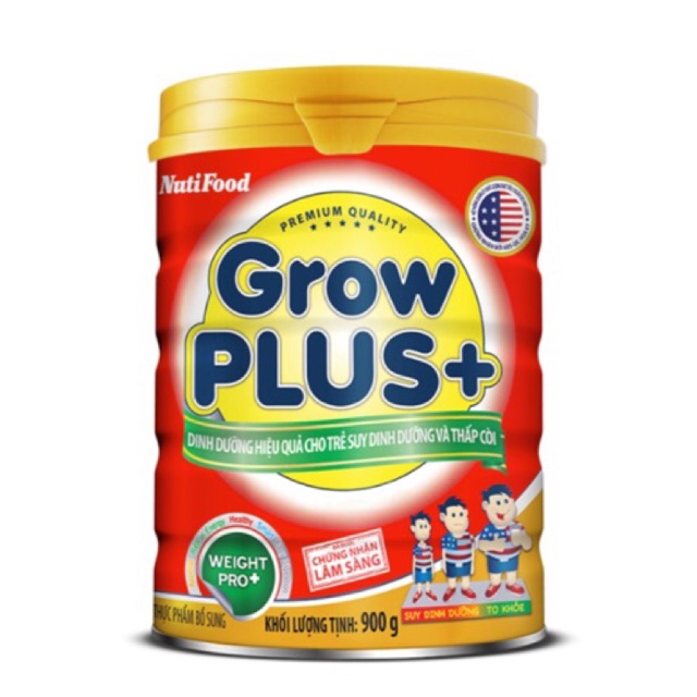 Sữa grow plus đỏ cho trẻ suy dinh dưỡng thấp còi loại 900g