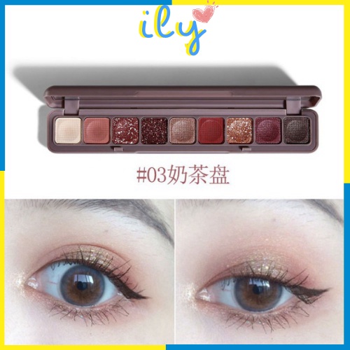 Bảng Phấn Mắt Nhũ 9 Ô Màu Lameila Hàng Nội Địa Trung Quốc