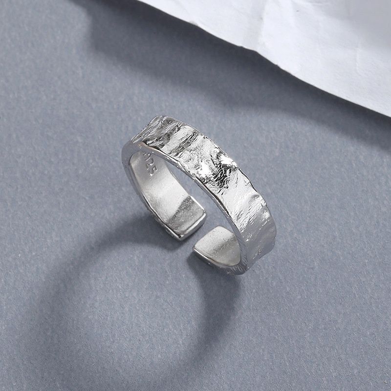 Nhẫn Nam Bạc Đính Đá ROCK Đẹp Cá Tính Unisex HipHop Basic Ngầu Trơn Nam Ring Lucifer Store Nhẫn Titan Không Gỉ - ROCK