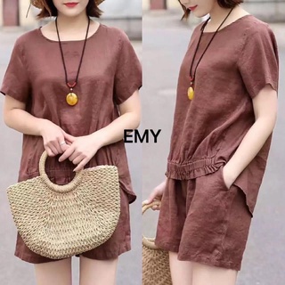 Sét bộ đồ nữ chất vải linen cao cấp phong cách hàn quốc