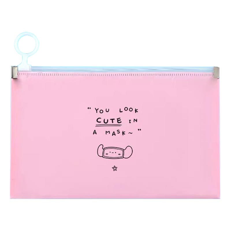 Túi khóa kéo đựng khẩu trang chống nước họa tiết hoạt hình