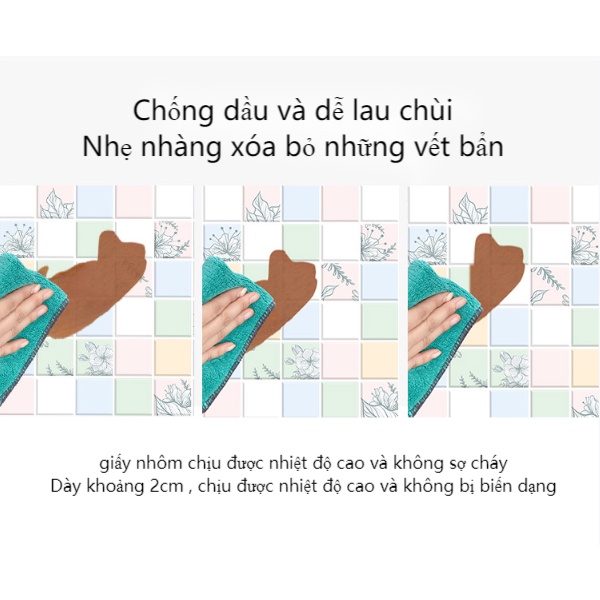 Decal dán bếp tráng nhôm cách nhiệt -  Đàn cá heo xanh