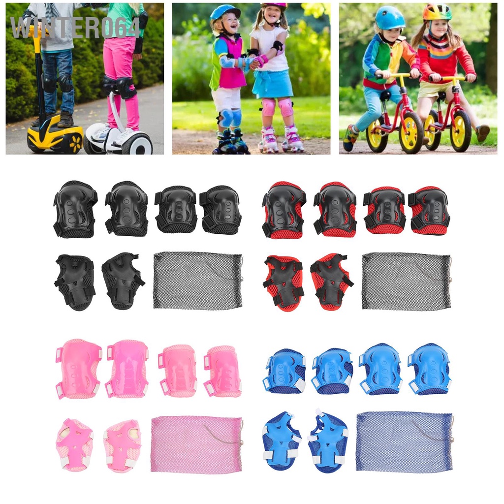 Set 6 Phụ Kiện Bảo Vệ Đầu Gối / Khuỷu Tay / Khuỷu Tay Dành Cho Bé 6 18 Tuổi