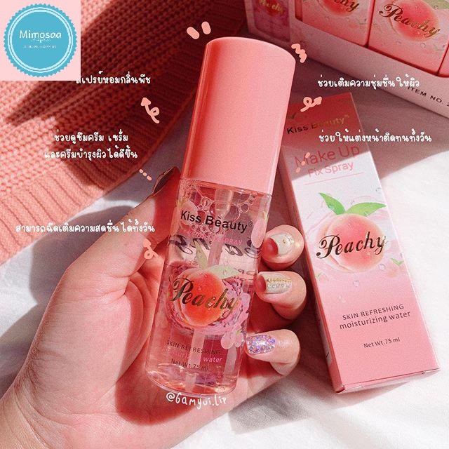 Xịt Khóa Nền Trang Điểm - Xịt Khóa Makeup Kiss Beauty Trái Đào | BigBuy360 - bigbuy360.vn