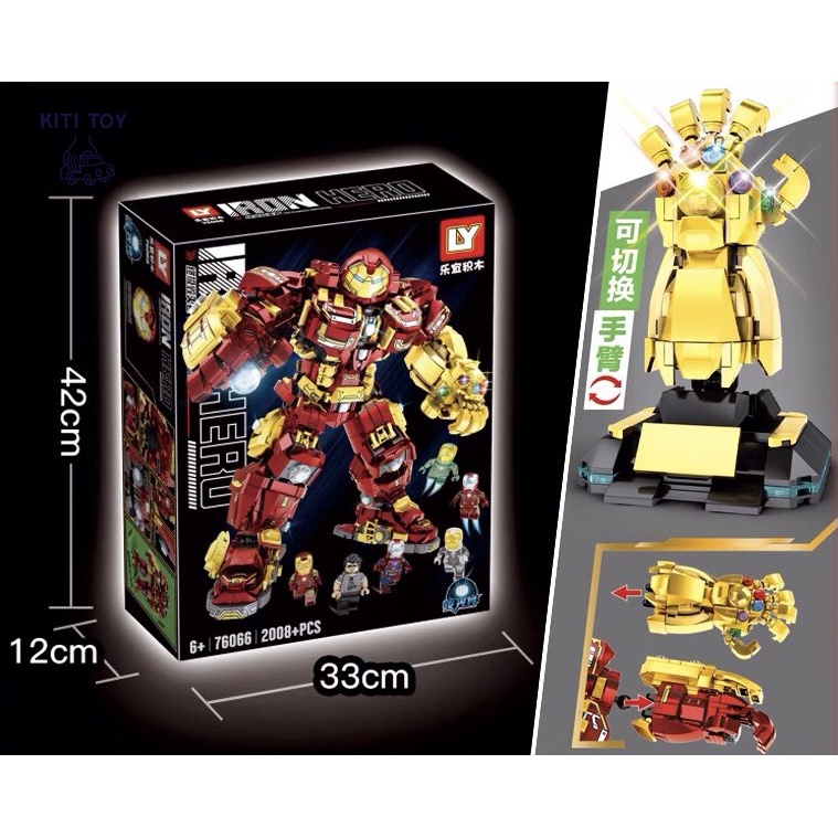 Lắp ráp Marvel superheroes người sắt khổng lồ Ironman Hulkbuster 76030, 76066, 76068, 76017, MK44
