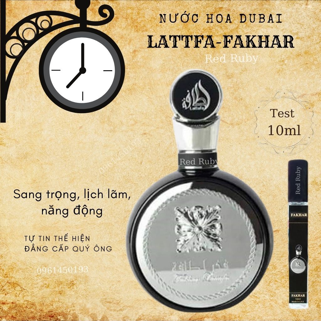 Nước Hoa Dubai Chính Hãng Fakhar Lattafa ,phong cách sang trọng, lịch lãm,thiết kế đẹp hoàn hảo