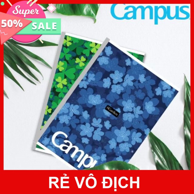 Vở kẻ ngang campus có chấm 200tr khổ A4 Garden và Jungle