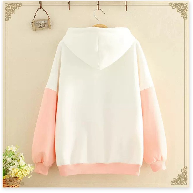 ÁO HOODIE NỮ PHỐI HỌA TIẾT MÈO CUTE | BigBuy360 - bigbuy360.vn