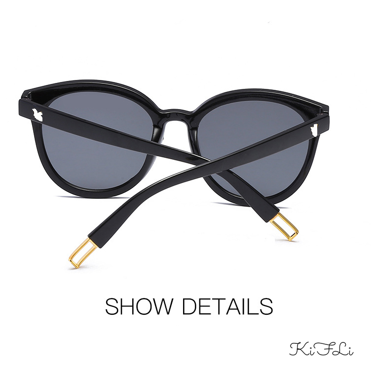 Kính Râm Gọng Hình Oval Chống Tia Bức Xạ Uv400 Cổ Điển Thời Trang