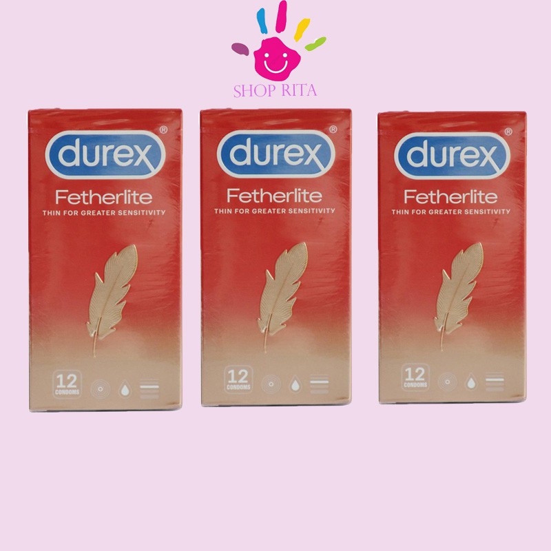 [RẺ VÔ ĐỊCH] Combo 2 hộp bcs Durex Fetherlite 12c + tặng 1 hộp cùng loại - 36bcs -CAM KẾT HÀNG CHẤT LƯỢNG TỐT