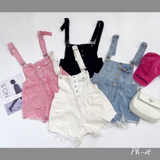 Yếm short jeans rách