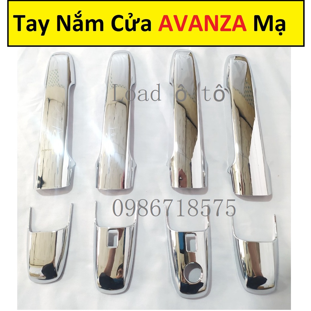 Ốp Tay Nắm, Hõm Cửa Xe Toyota AVANZA 2022-2023 Mẫu Mạ Crom Sáng Bóng