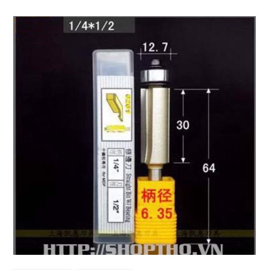 Mũi phay thẳng ARDEN 0201 - bi dưới chuyên dùng để chép hình