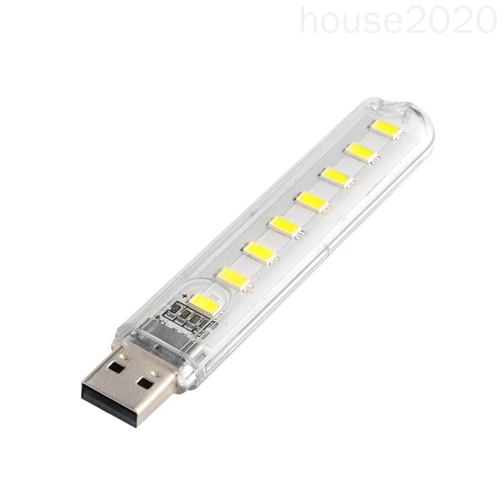 Đèn usb USB 3000K 7000K trong suốt dành cho laptop HOUSE2020
