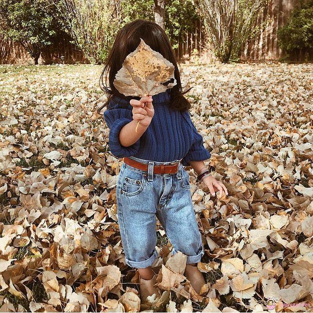 Áo Len Cổ Lọ Tay Dài Màu Trơn + Quần Denim Thời Trang Mùa Thu Cho Bé Gái 2-7 Tuổi