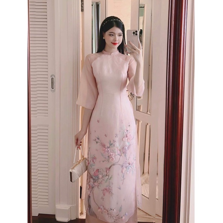 Áo Dài Cách Tân Nhược Vũ Đính Kết Cao Cấp