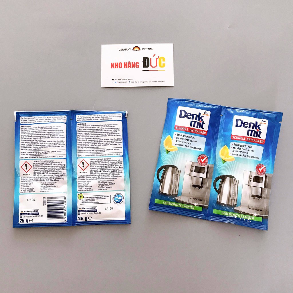 Bột Tẩy Cặn Bình Đun Nước, Ấm Siêu Tốc Denkmit Của Đức