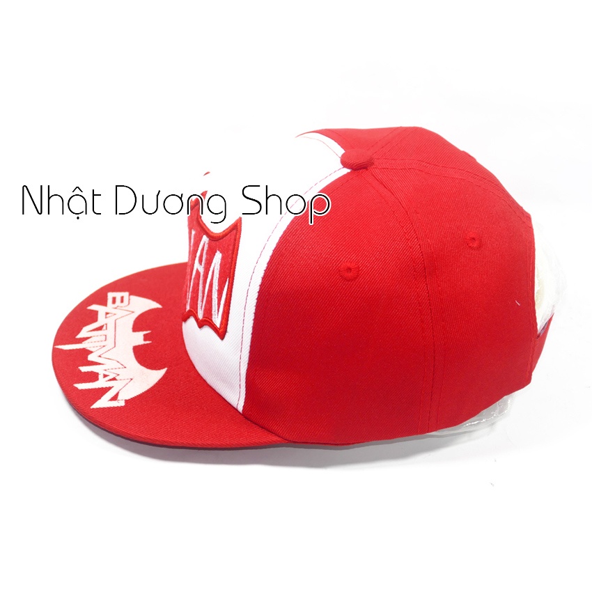 Nón hiphop BATMAN nhí cho trẻ em - Chất liệu vải Sam sung&amp; Cotton cao cấp tạo cảm giác êm ái cho bé