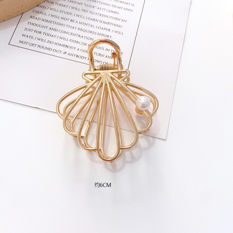 Kẹp tóc kim loại đính ngọc trai phong cách Hàn Quốc cho nữ
