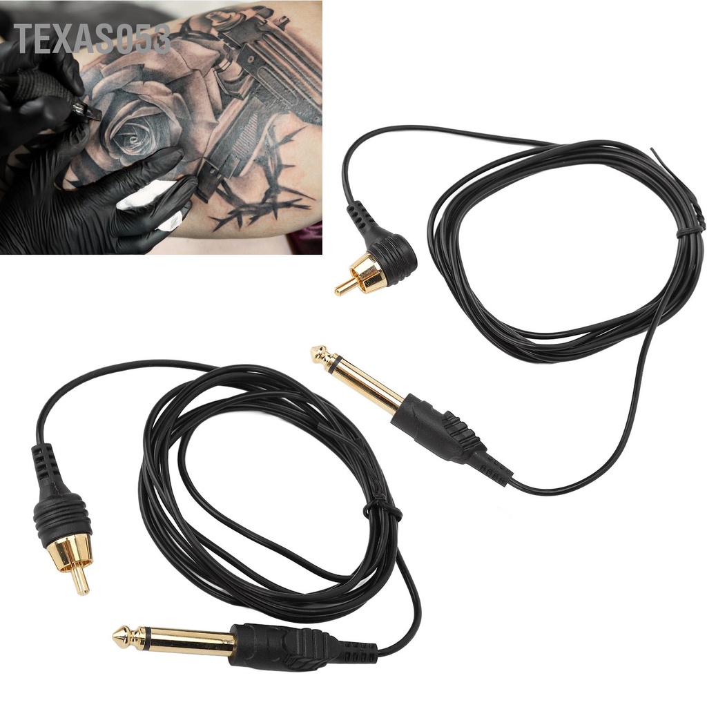 Hàng Sẵn Dây Cáp RCA Cho Máy Xăm Hình 2m siêu mỏng 2mm loại tốt【Texas053】