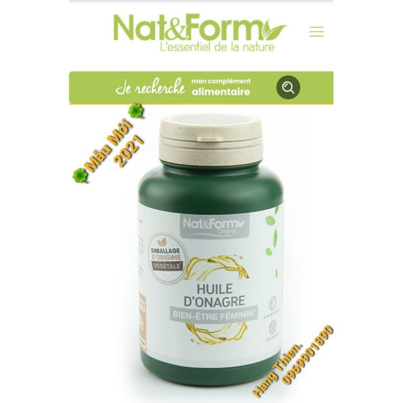 ( Đủ bill) 𝐓𝐢𝐧𝐡 𝐃𝐚̂̀𝐮 𝐇𝐨𝐚 𝐀𝐧𝐡 𝐓𝐡𝐚̉𝐨 Huile ONAGRE Nat & Form_ 200v