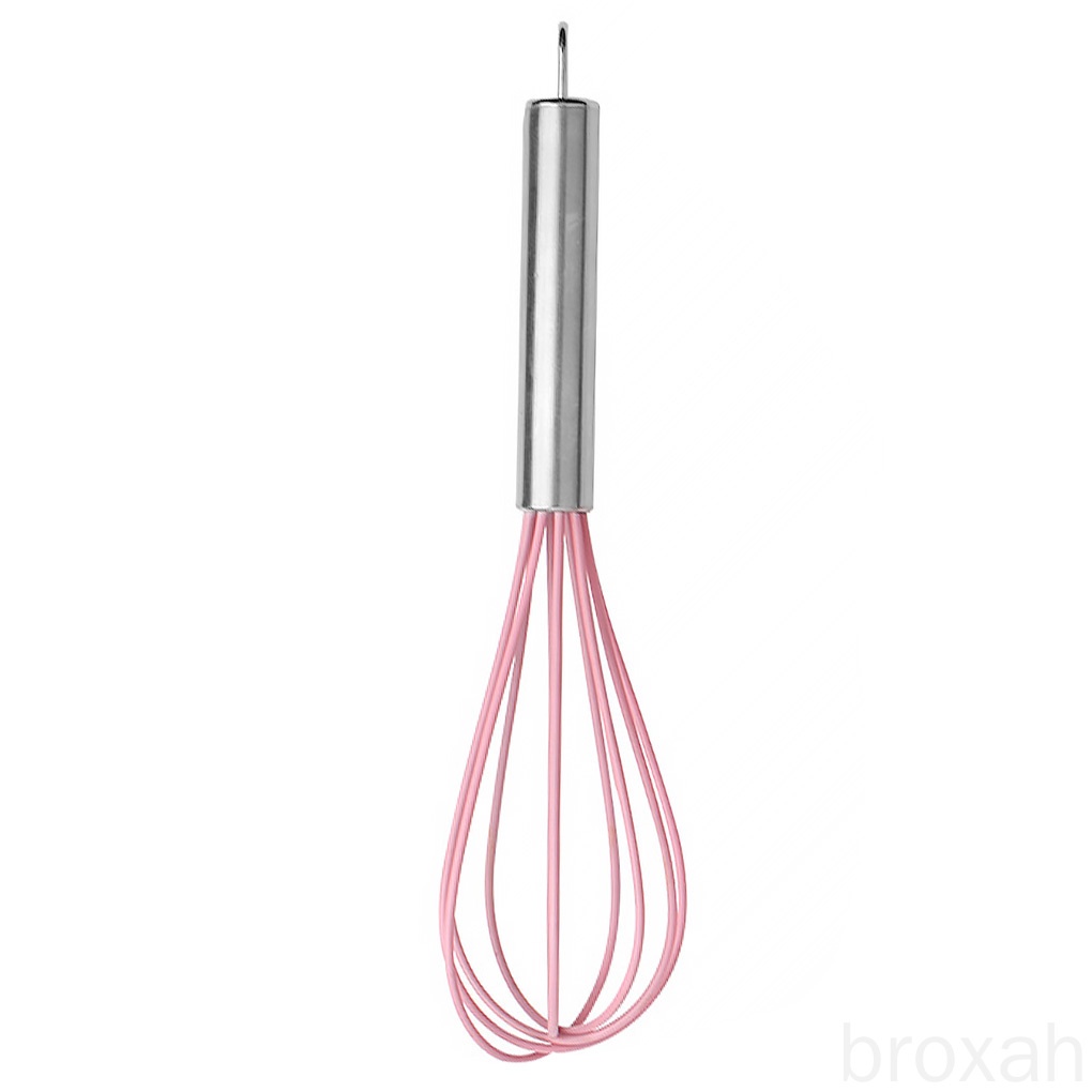 Dụng cụ đánh trứng cầm tay bằng silicone và thép không gỉ